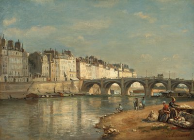 Pont de la Tournelle, Paris by Stanislas Victor Edouard Lepine